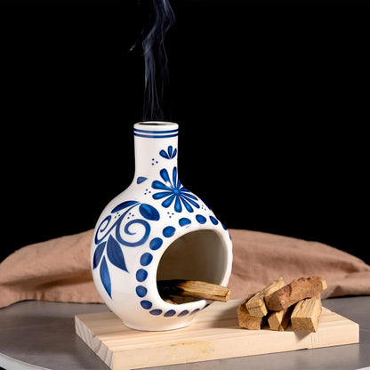 Palo Santo Holder, Mini Chimney Incense Bowl for Sage & Cones