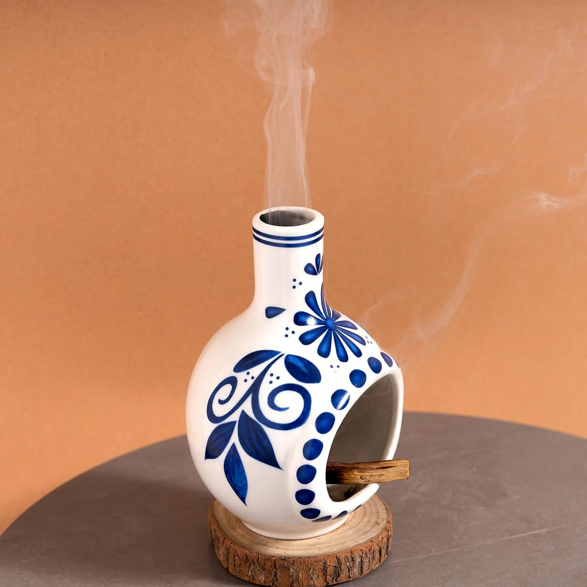 Palo Santo Holder, Mini Chimney Incense Bowl for Sage & Cones