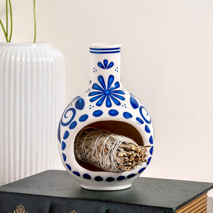 Palo Santo Holder, Mini Chimney Incense Bowl for Sage & Cones