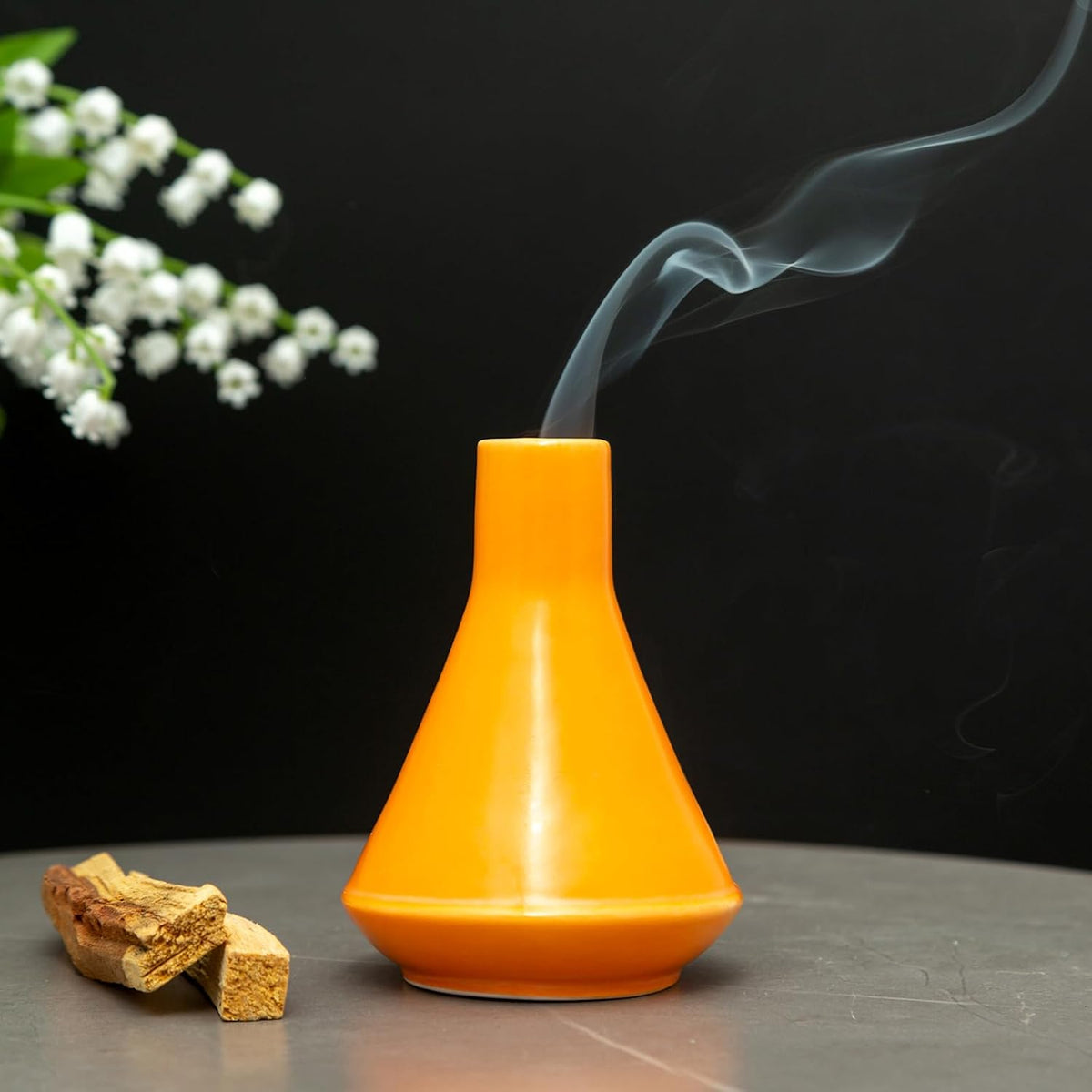 Palo Santo Holder, Mini Chimney Incense Bowl for Sage & Cones