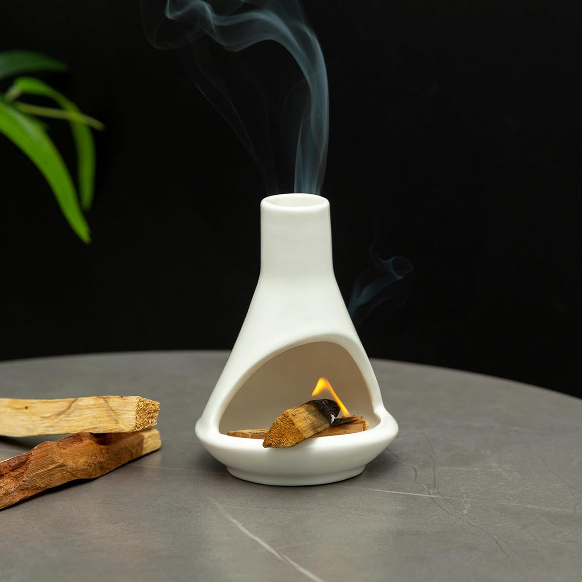 Palo Santo Holder, Mini Chimney Incense Bowl for Sage & Cones