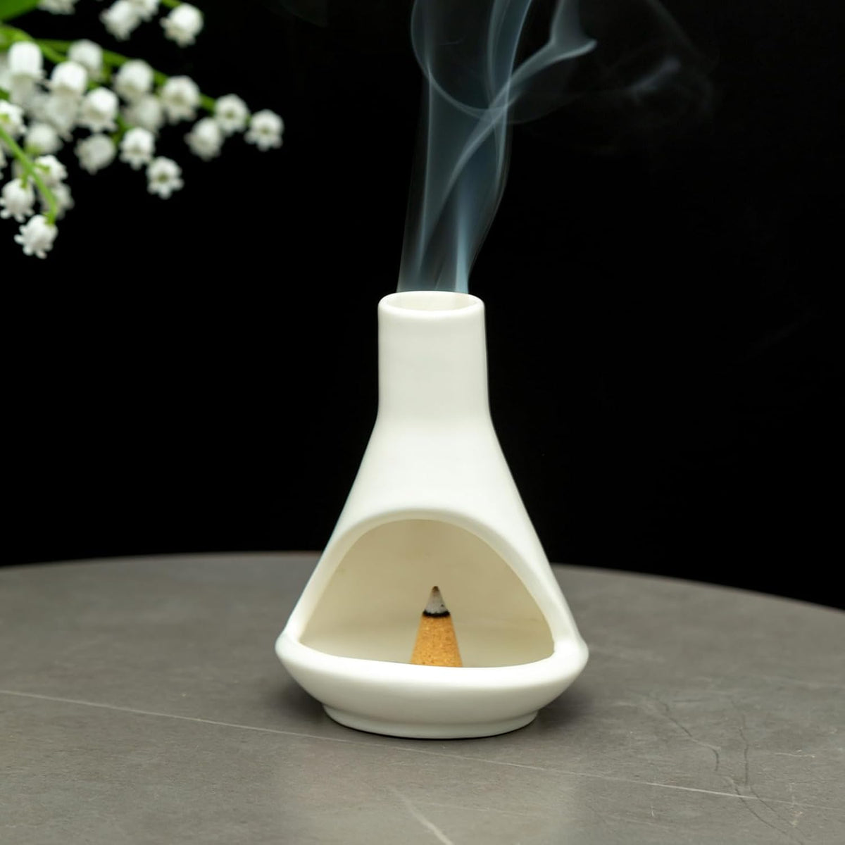 Palo Santo Holder, Mini Chimney Incense Bowl for Sage & Cones