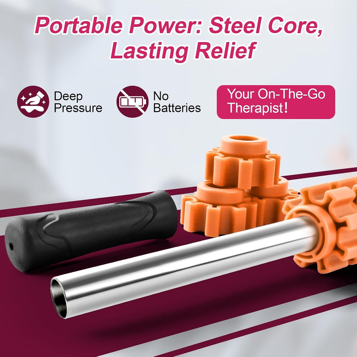 ZanLLW Massage Roller, Muscle Roller Stick, Therapy Roller Stick for Legs, Calf, Thigh, Lipo Roller for Relief Muscles, Deep Tissue Massage Rolling Pin for Trigger Points, Help Sore Muscle Recovery