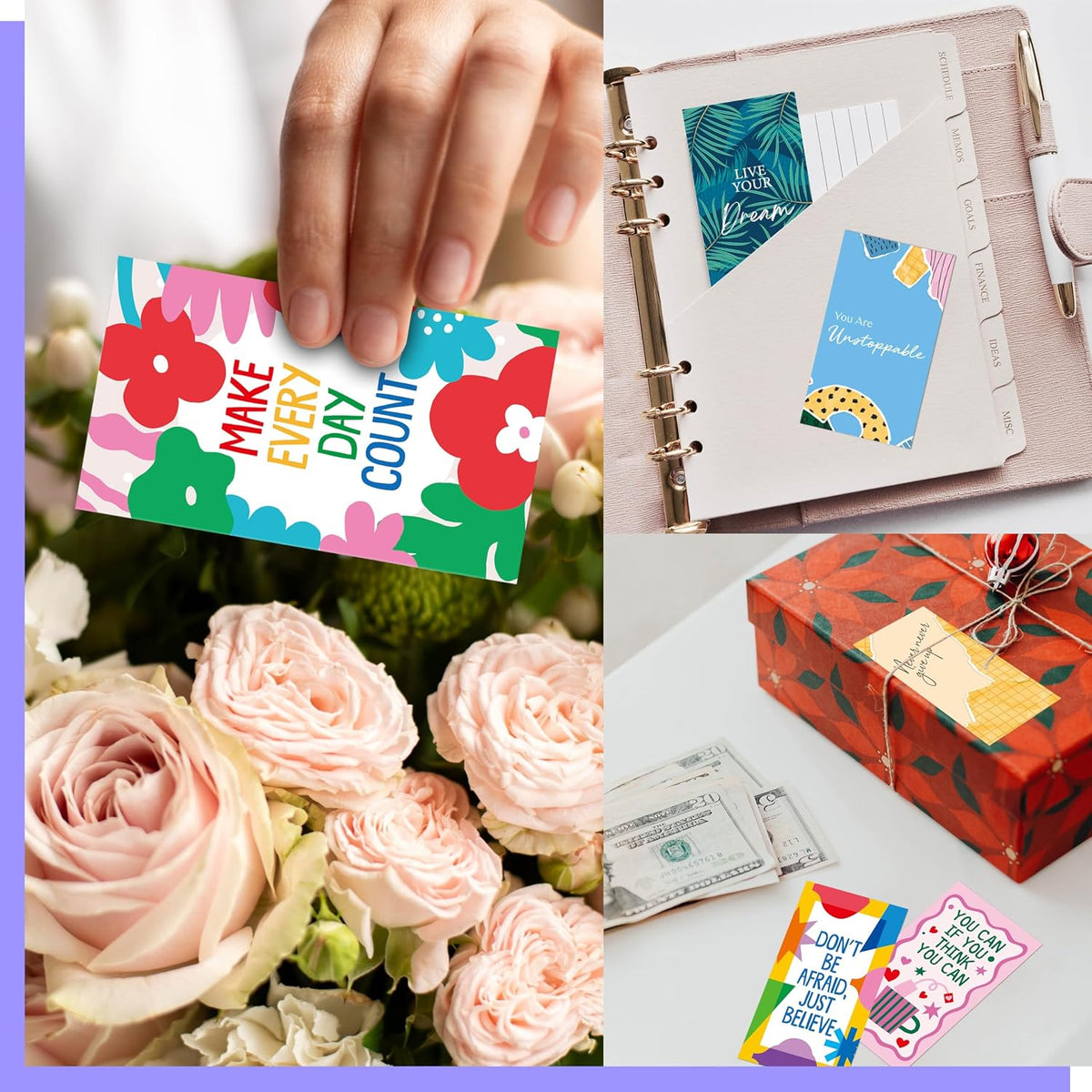 200 PCS Positive Affirmations Cards for Women, 60 Designs Daily Affirmations Cards, Inspirational Motivational Cards Mindfulness Cards Meditation Cards (2” x 3.5”)