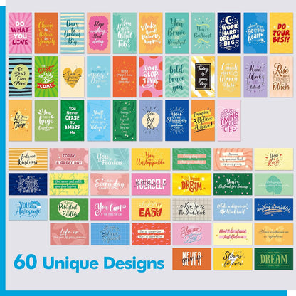200 PCS Positive Affirmations Cards for Women, 60 Designs Daily Affirmations Cards, Inspirational Motivational Cards Mindfulness Cards Meditation Cards (2” x 3.5”)