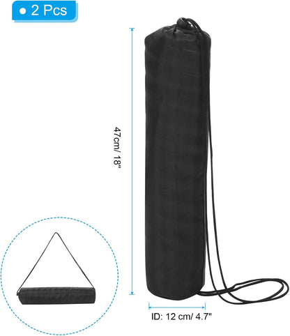 18 Inch Ultra Mini Chair Replacement Bag, 2 Pack Nylon Foldable Tripod Carry Bag Storage Bag with Shoulder Strap for Outdoor Travel, Black