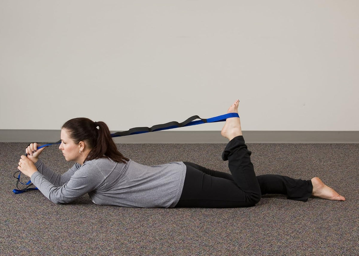 Stretch Strap with Exercise Guide│ Versatile Multi-Loop Strap Perfect for Yoga, Pilates, and Physical Therapy │ Portable │ Helps Improve Flexibility