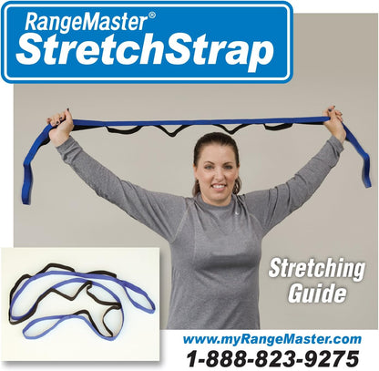 Stretch Strap with Exercise Guide│ Versatile Multi-Loop Strap Perfect for Yoga, Pilates, and Physical Therapy │ Portable │ Helps Improve Flexibility