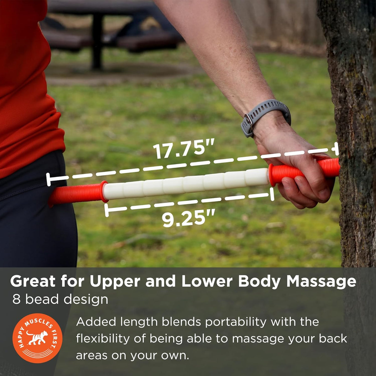 Tiger Tail The Stick - Bendy 18” Flexible Muscle Roller Stick for Myofascial Release & Trigger Points - Bendable Deep Tissue Massager for Legs, Back, Shoulders - Relieve Soreness & Improve Recovery