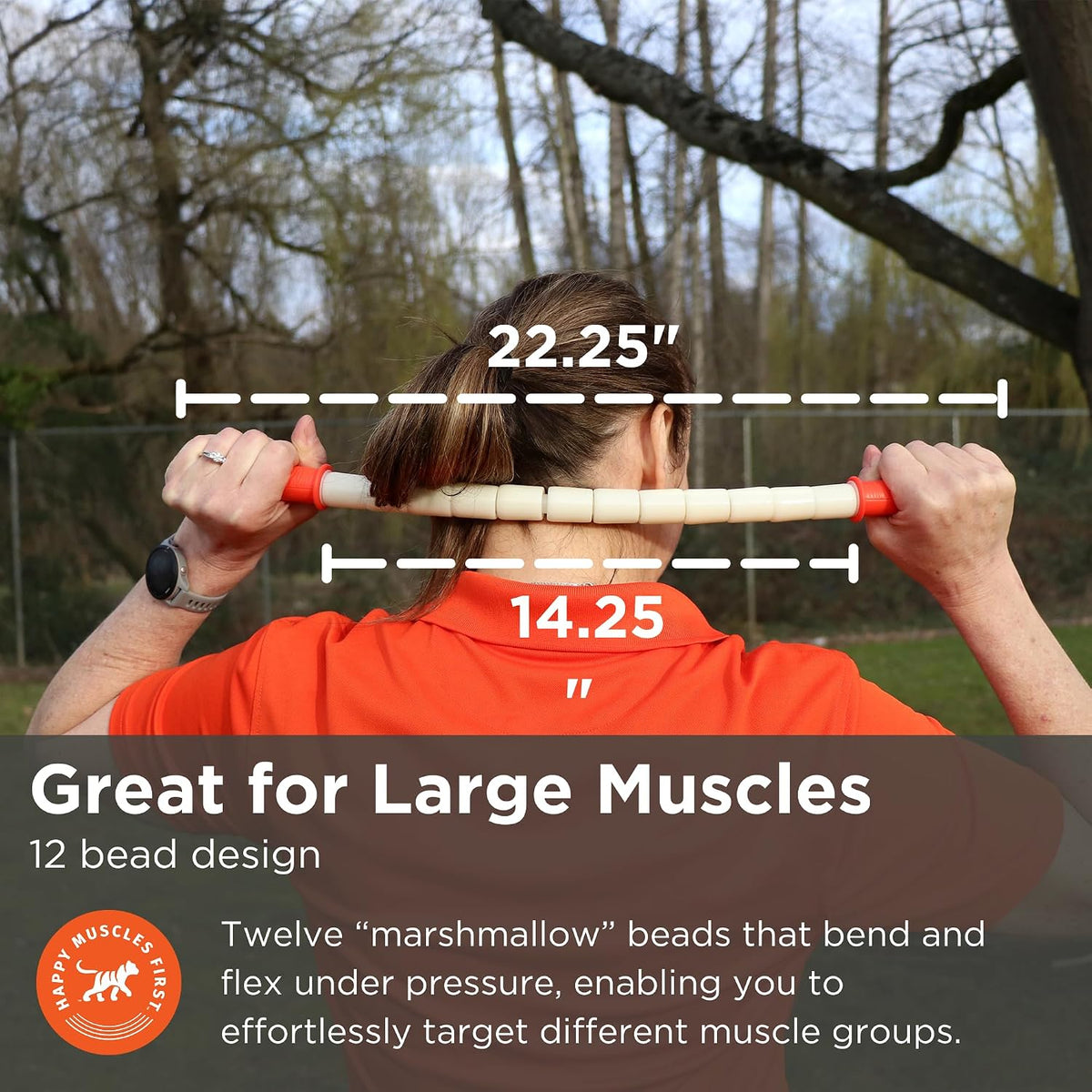 Tiger Tail The Stick - Bendy 18” Flexible Muscle Roller Stick for Myofascial Release & Trigger Points - Bendable Deep Tissue Massager for Legs, Back, Shoulders - Relieve Soreness & Improve Recovery