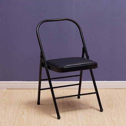 Yoga Auxiliary Chair Backless Folding Chair Metal Folding Flexibility Exercise Chair Balance Handstand Training Tool for Back Pain Relieving Black