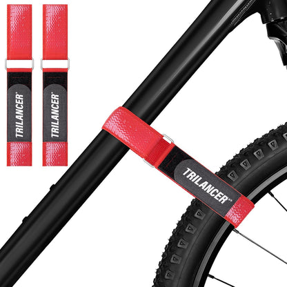 Bike Rack Straps with Extra-Wide Silicone Anti-Slip Coating, 29.5'' x 1.5''