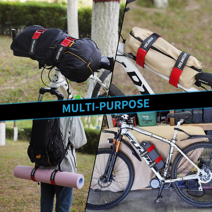 Bike Rack Straps with Extra-Wide Silicone Anti-Slip Coating, 29.5'' x 1.5''