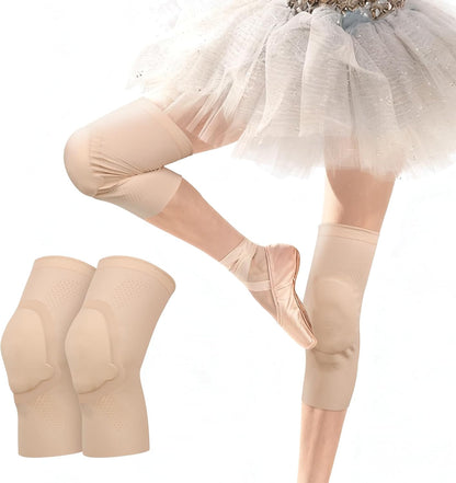 Ultra-thin Dance Knee Sleeves with Gel Pads for Dance, Ballet, Yoga, Cheerleading, Leg Sleeves for Girls，Gift Idea