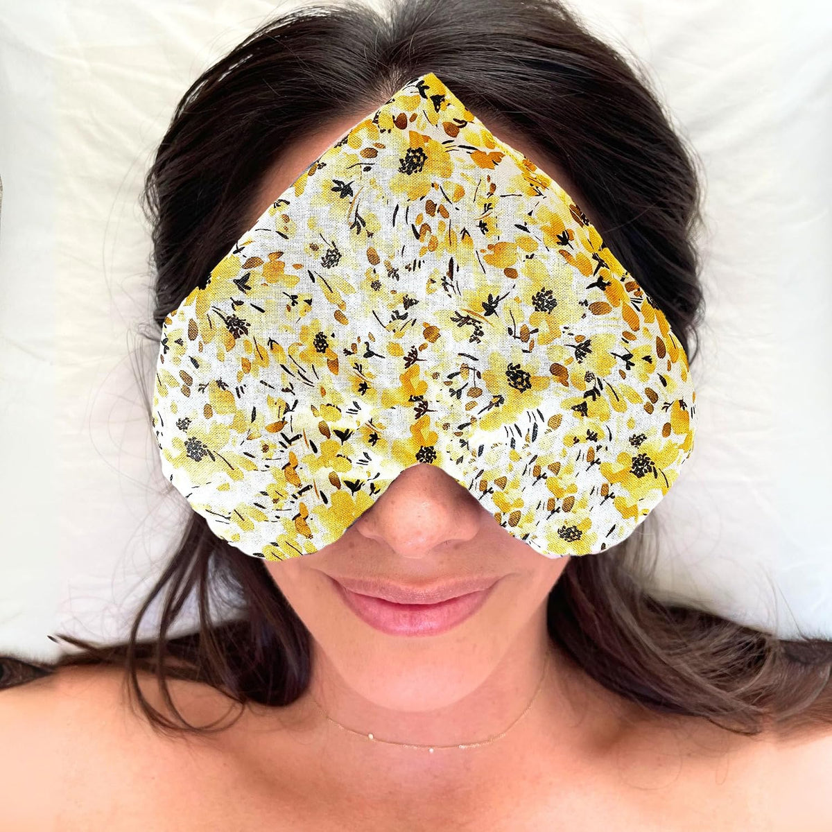 Weighted Heart Eye Pillow & Eye Mask – Gift for Women, Sunny