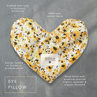 Weighted Heart Eye Pillow & Eye Mask – Gift for Women, Sunny