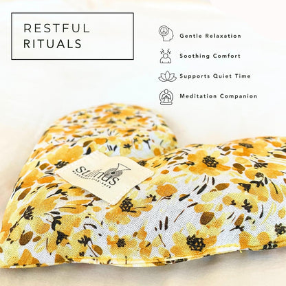 Weighted Heart Eye Pillow & Eye Mask – Gift for Women, Sunny