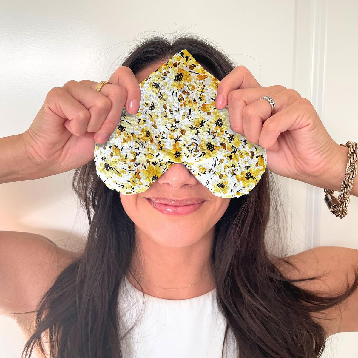 Weighted Heart Eye Pillow & Eye Mask – Gift for Women, Sunny