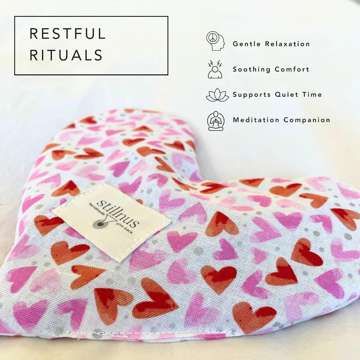 Weighted Heart Eye Pillow & Eye Mask – Gift for Women, Sunny