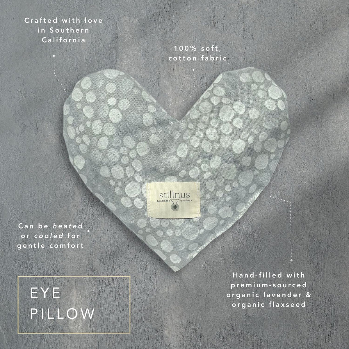 Weighted Heart Eye Pillow & Eye Mask – Gift for Women, Sunny