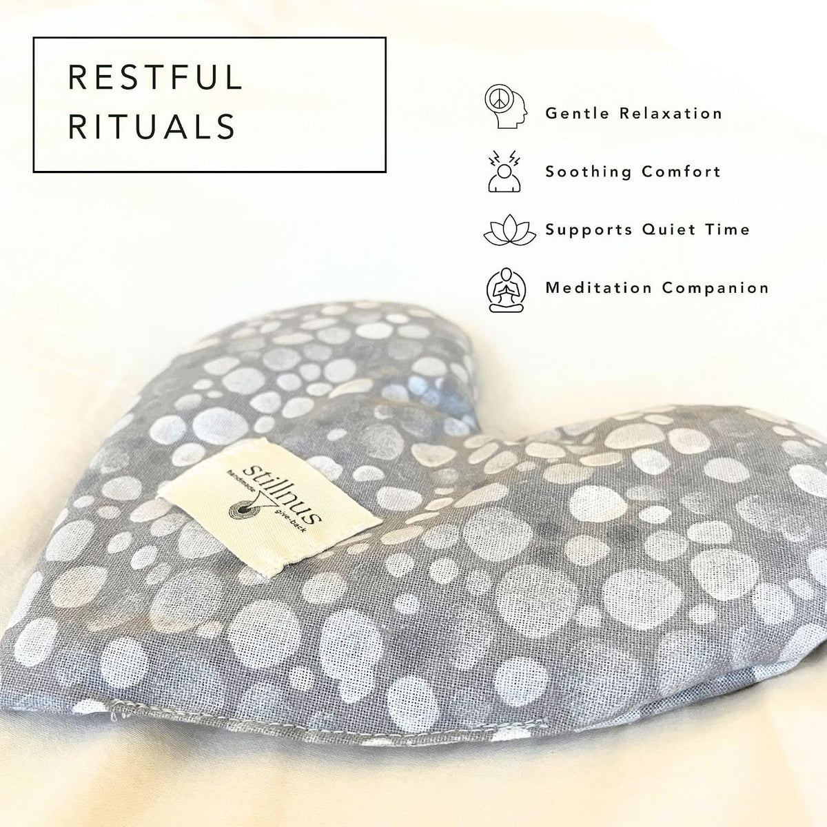 Weighted Heart Eye Pillow & Eye Mask – Gift for Women, Sunny