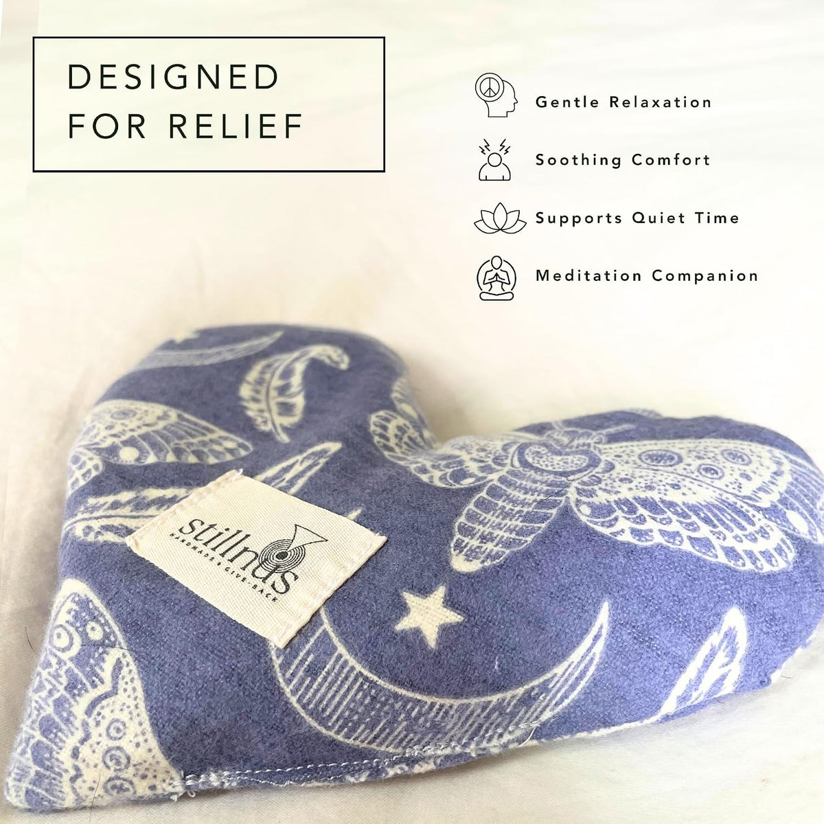 Weighted Heart Eye Pillow & Eye Mask – Gift for Women, Sunny