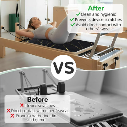 Non-Slip Pilates Reformer Mat Cover, 39 x 23” Pilates Towel Mat