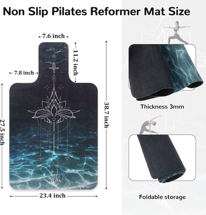 Non-Slip Pilates Reformer Mat Cover, 39 x 23” Pilates Towel Mat