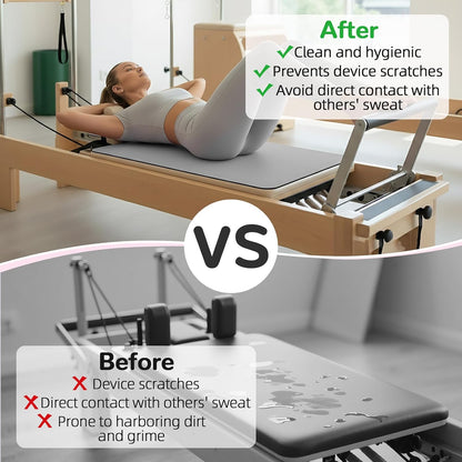 Non-Slip Pilates Reformer Mat Cover, 39 x 23” Pilates Towel Mat