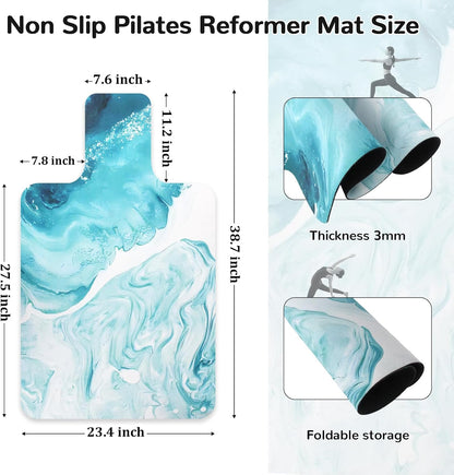Non-Slip Pilates Reformer Mat Cover, 39 x 23” Pilates Towel Mat