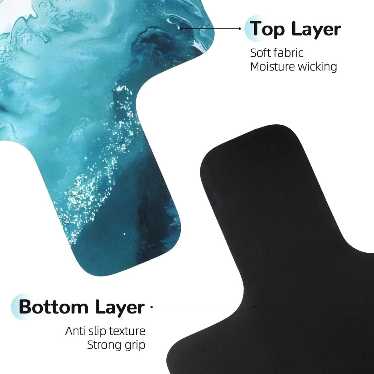 Non-Slip Pilates Reformer Mat Cover, 39 x 23” Pilates Towel Mat