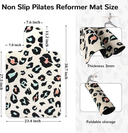 Non-Slip Pilates Reformer Mat Cover, 39 x 23” Pilates Towel Mat