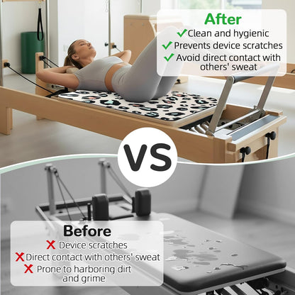 Non-Slip Pilates Reformer Mat Cover, 39 x 23” Pilates Towel Mat