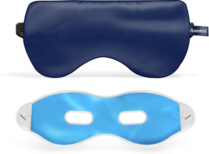 ASUTRA Silk Eye Pillow for Sleep, Purple - Filled w/Lavender (One Size)