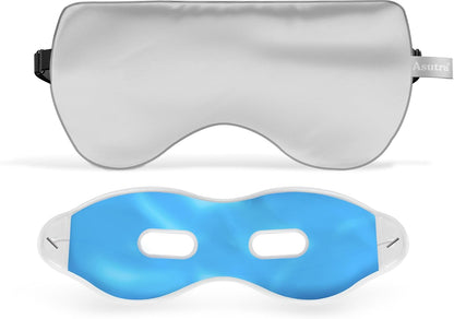ASUTRA Silk Eye Pillow for Sleep, Purple - Filled w/Lavender (One Size)