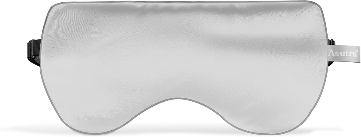 ASUTRA Silk Eye Pillow for Sleep, Purple - Filled w/Lavender (One Size)