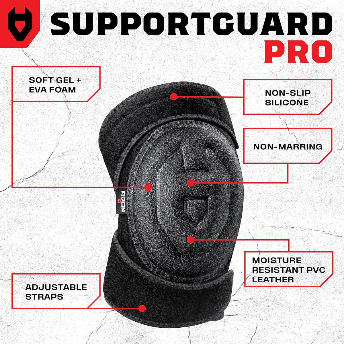 Gel Knee Pads for Men and Women with Soft Foam Cushion — Waterproof Anti-Slip Cap and Easy to Use, Adjustable Non-Slip Straps — Durable, Lightweight Design — Perfect for Gardening Work
