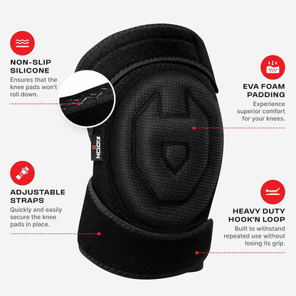Gel Knee Pads for Men and Women with Soft Foam Cushion — Waterproof Anti-Slip Cap and Easy to Use, Adjustable Non-Slip Straps — Durable, Lightweight Design — Perfect for Gardening Work