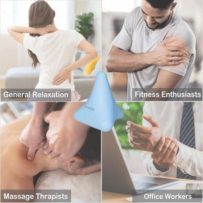Trigger Point Massage Ball Manual Massager Tool 2.8”×2.9”. Blue