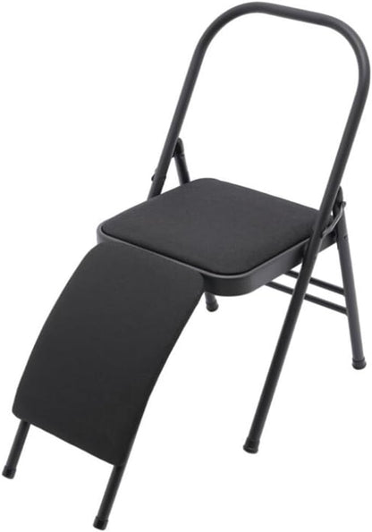 Yoga Auxiliary Chair Backless Yoga Chair Portable Folding Yoga Chair with Non-Slip Feet Covers for Flexibility Strength Balance Handstand Training