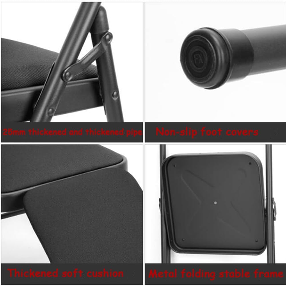 Yoga Auxiliary Chair Backless Yoga Chair Portable Folding Yoga Chair with Non-Slip Feet Covers for Flexibility Strength Balance Handstand Training