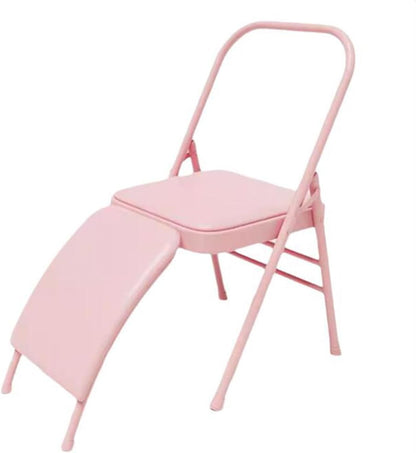 Yoga Auxiliary Chair Backless Yoga Chair Portable Folding Yoga Chair with Non-Slip Feet Covers for Flexibility Strength Balance Handstand Training