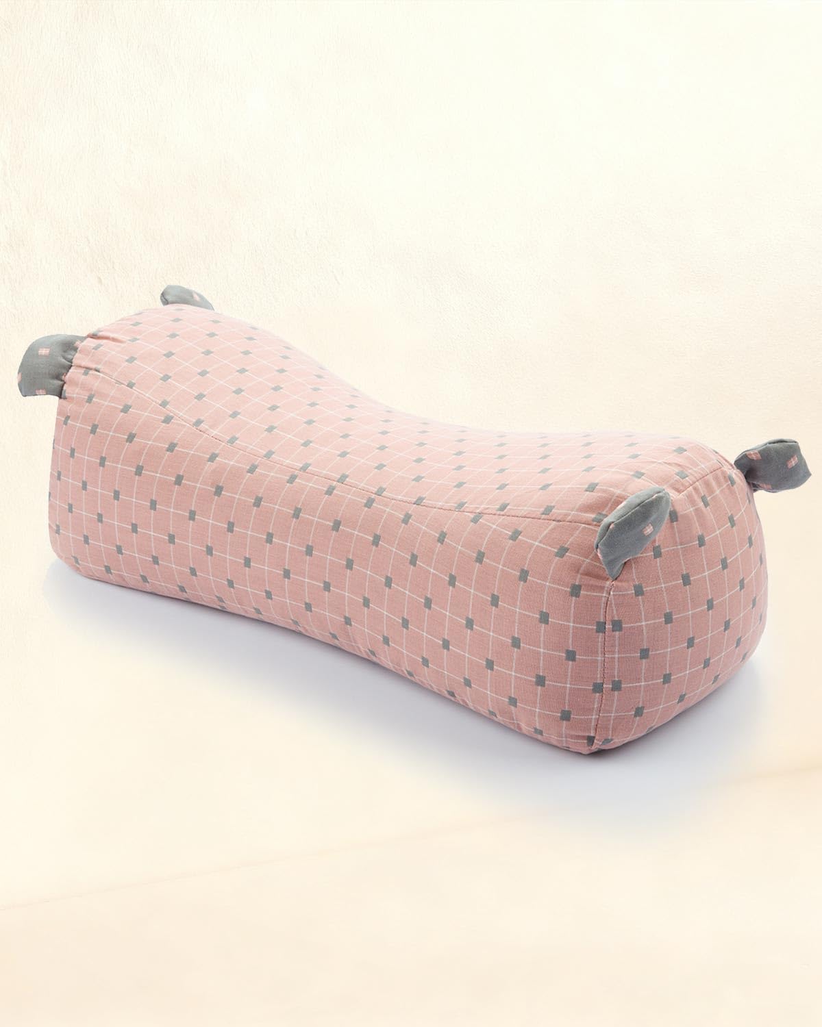 Buckwheat Pillow for Sleeping - Adjustable Buckwheat Hull Pillow for Neck Support, 16.5" x6.3” Cervical Roll Pillow, Firm Cylinder Bolster for Pain Relief, Yoga, Lumbar Support