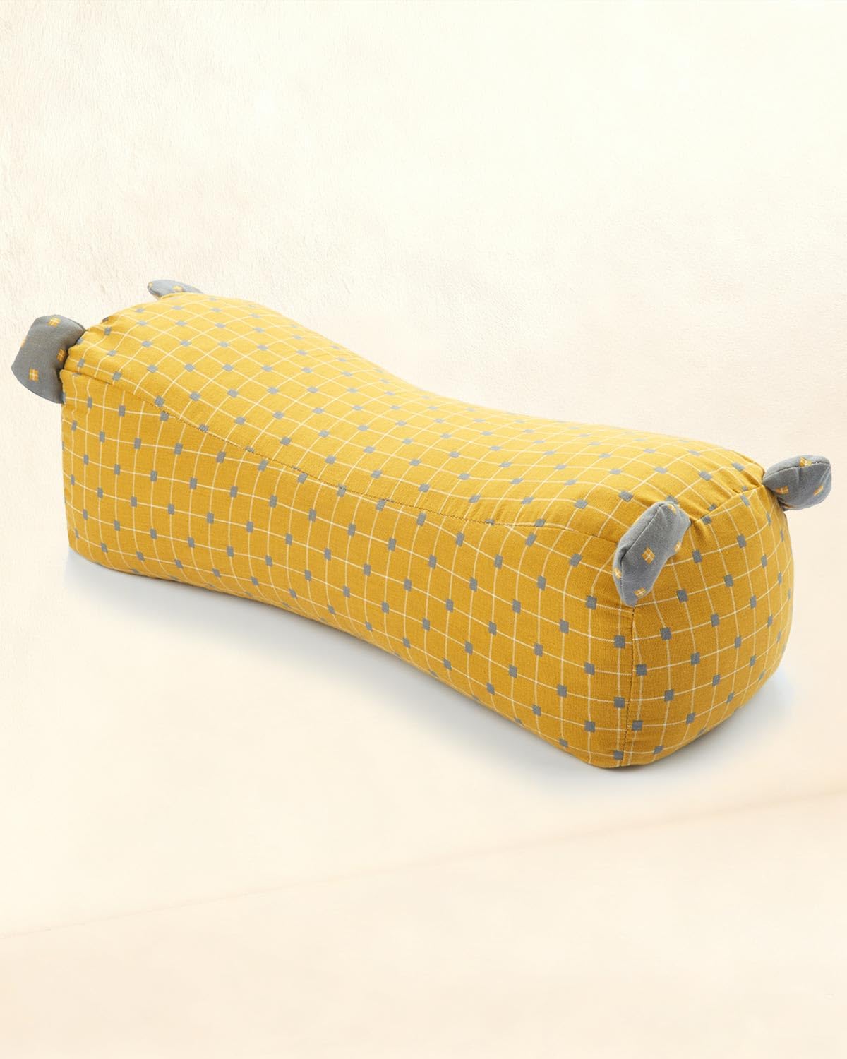 Buckwheat Pillow for Sleeping - Adjustable Buckwheat Hull Pillow for Neck Support, 16.5" x6.3” Cervical Roll Pillow, Firm Cylinder Bolster for Pain Relief, Yoga, Lumbar Support
