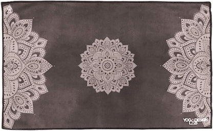THE Hand Towel | Premium Non Slip Hand Towel | Designed in Bali | Colorful Eco Printed + Quick Dry + Soft | Hot Yoga, Bikram, Ashtanga, Sport, Barre, Travel (Mandala Black)