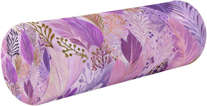 c Neck Roll Pillow Bolster Round Health Memory Foam Long Cervical Cylinder Pillows with Removable Washable Cover for Body Bed Legs Back Yoga - Colors B