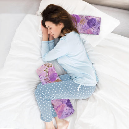 c Neck Roll Pillow Bolster Round Health Memory Foam Long Cervical Cylinder Pillows with Removable Washable Cover for Body Bed Legs Back Yoga - Colors B