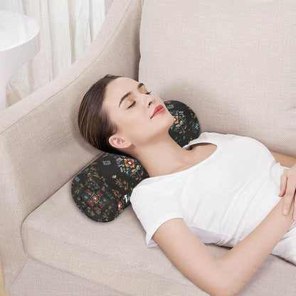 c Neck Roll Pillow Bolster Round Health Memory Foam Long Cervical Cylinder Pillows with Removable Washable Cover for Body Bed Legs Back Yoga - Colors B