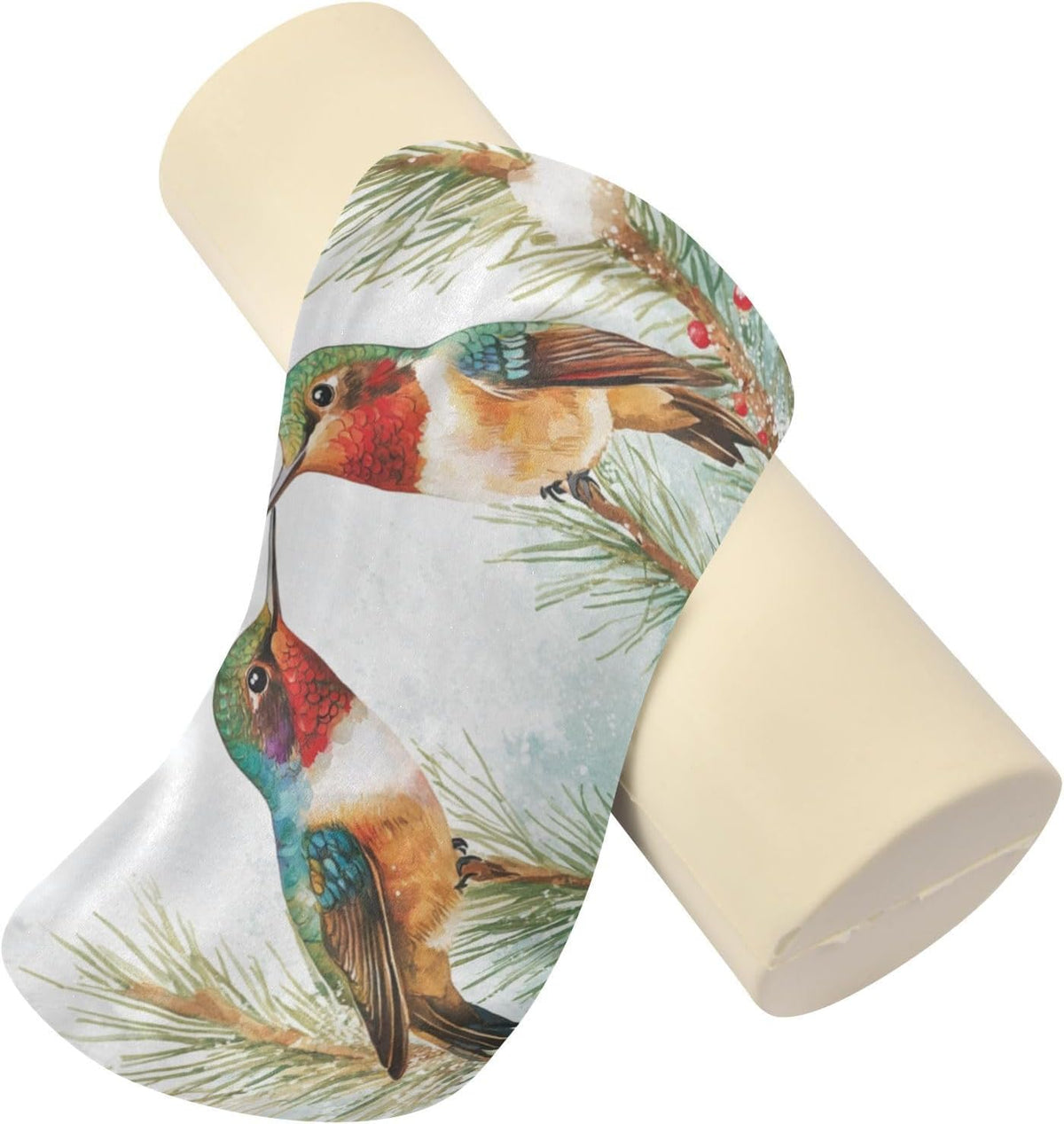 c Neck Roll Pillow Bolster Round Health Memory Foam Long Cervical Cylinder Pillows with Removable Washable Cover for Body Bed Legs Back Yoga - Colors B