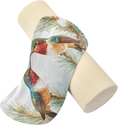 c Neck Roll Pillow Bolster Round Health Memory Foam Long Cervical Cylinder Pillows with Removable Washable Cover for Body Bed Legs Back Yoga - Colors B